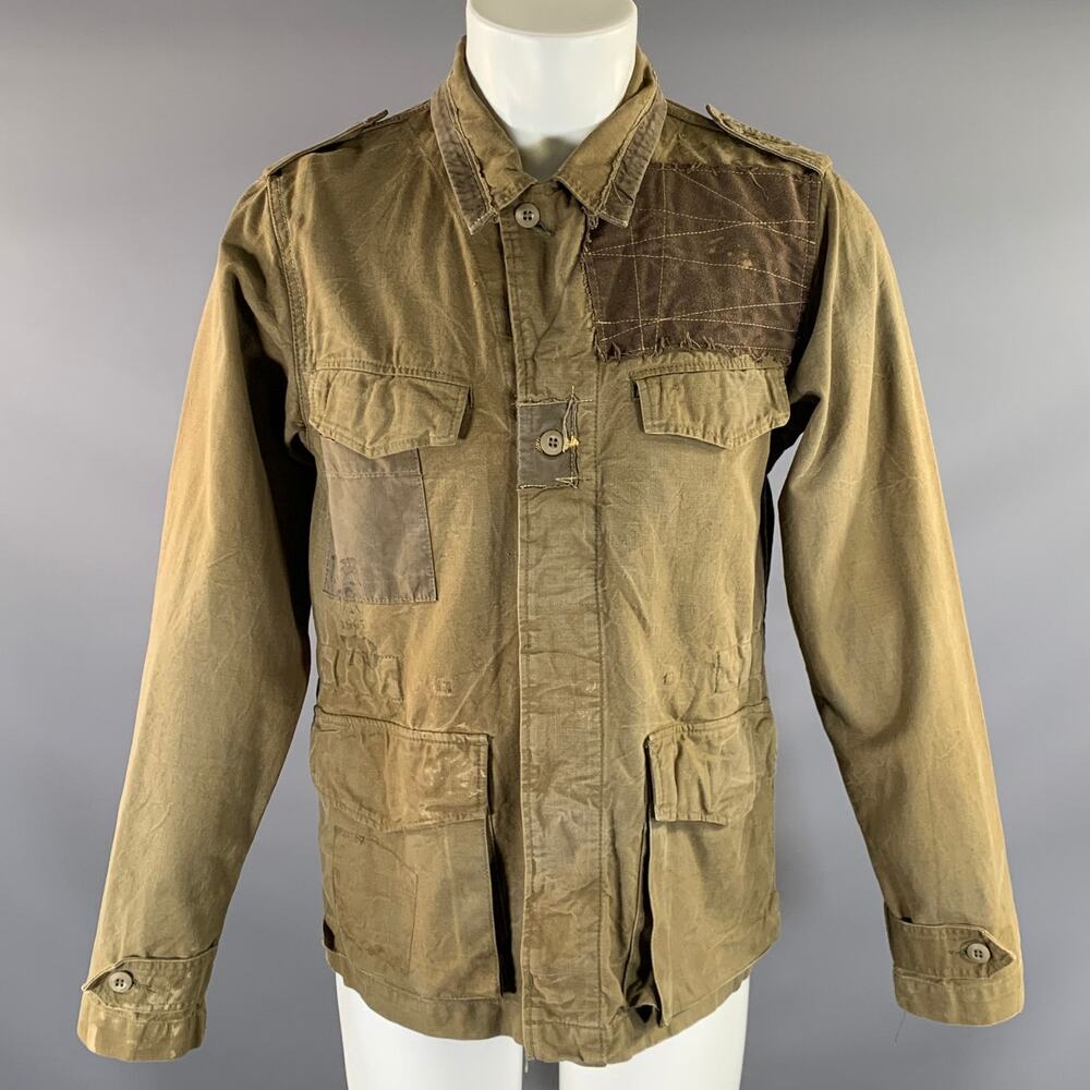 PRPS Size M Green Olive Wash Cotton Military Jacket